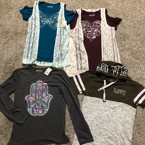 Bundle of girls shirts